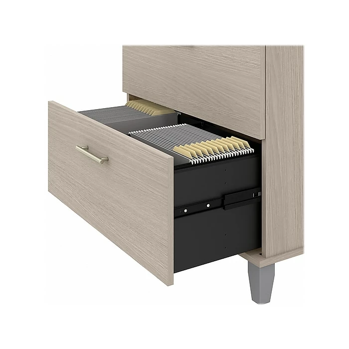 Bush Furniture Somerset 2-Drawer Lateral File Cabinet, Letter/Legal, Sand Oak, 29.72" (WC81180) 8 Bush Furniture Somerset 2-Drawer Lateral File Cabinet, Letter/Legal, Sand Oak, 29.72" (WC81180) - Image 6