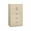 HON Brigade 600 Series 5-Drawer Lateral File Cabinet, Locking, Letter/Legal, Putty/Beige, 42"W (H695.L.L) -File Cabinets Shop unnamed file 1037