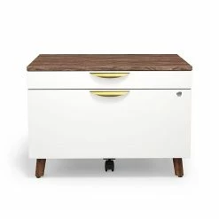 Union & Scale™ MidMod 2-Drawer Lateral File Cabinet, Locking, Letter/Legal, White/Espresso, 29" (UN56967) -File Cabinets Shop unnamed file 104