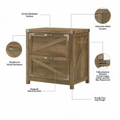 Kathy Ireland® Home By Bush Furniture 2-Drawer Lateral File Cabinet, Letter/Legal, Reclaimed Pine, 29" (CGF129RCP-03) -File Cabinets Shop unnamed file 1060