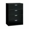 HON Brigade 600 Series 4-Drawer Lateral File Cabinet, Locking, Letter/Legal, Black, 42"W (HON694LP) -File Cabinets Shop unnamed file 1066