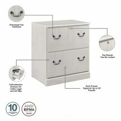 Bush Furniture Saratoga 2-Drawer Lateral File Cabinet, Linen White Oak (EX45754-03) 12 Bush Furniture Saratoga 2-Drawer Lateral File Cabinet, Linen White Oak (EX45754-03) -File Cabinets Shop unnamed file 1070