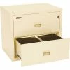 FireKing Compact Turtle Lateral File Cabinet, Let/Leg, 2-Dwr, Parchment, 27 4/5"H X 31 1/10"W X 22 1/10"D, Inside Delivery
