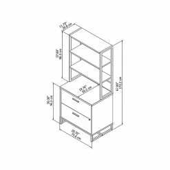 Office By Kathy Ireland® Method 2-Drawer Lateral File Cabinet W/Hutch, Locking, Letter/Legal, Storm Gray, 29.76" (MTH012SGSU) -File Cabinets Shop unnamed file 1108