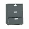 HON Brigade 600 Series 3-Drawer Lateral File Cabinet, Locking, Letter/Legal, Charcoal, 30"W (H673.L.S) -File Cabinets Shop unnamed file 1131