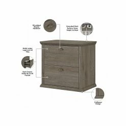 Bush Furniture Yorktown 2-Drawer Lateral File Cabinet, Not Assembled, Letter/Legal, Restored Gray, 30.98" (WC40680-03) -File Cabinets Shop unnamed file 1154
