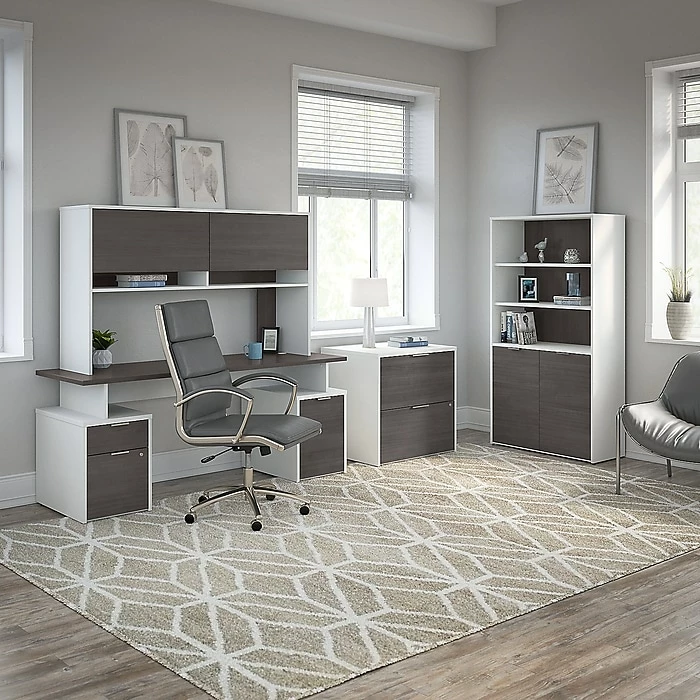 Bush Business Furniture Jamestown 2-Drawer Lateral File Cabinet, Locking, Letter/Legal, Storm Gray/White, 29.72" (JTF130SGWHSU) 11 Bush Business Furniture Jamestown 2-Drawer Lateral File Cabinet, Locking, Letter/Legal, Storm Gray/White, 29.72" (JTF130SGWHSU) - Image 9