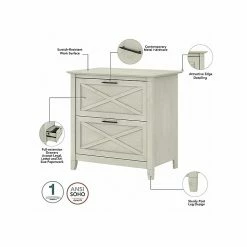 Bush Furniture Key West 2-Drawer Lateral File Cabinet, Letter/Legal, Linen White Oak, 30" (KWF130LW-03) -File Cabinets Shop unnamed file 1180