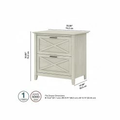 Bush Furniture Key West 2-Drawer Lateral File Cabinet, Letter/Legal, Linen White Oak, 30" (KWF130LW-03) -File Cabinets Shop unnamed file 1182
