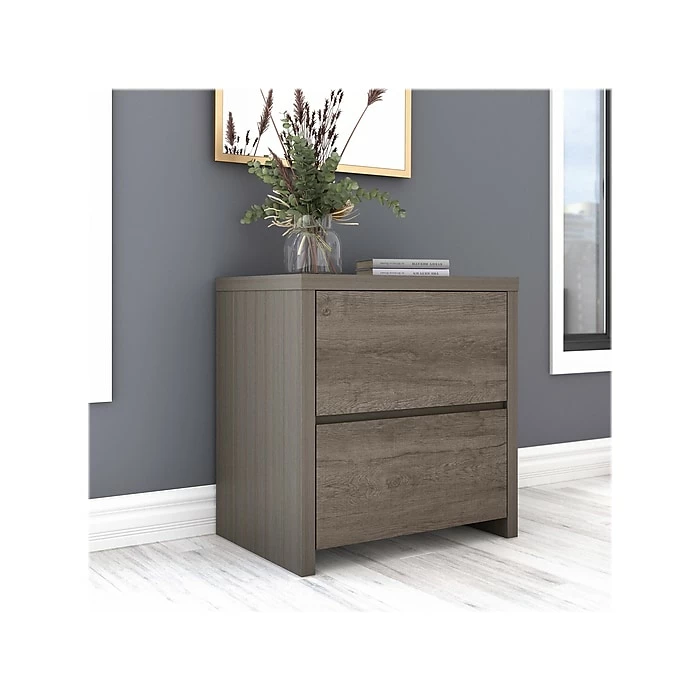 Bush Furniture Bristol 2-Drawer Lateral File Cabinet, Letter/Legal, Restored Gray/Thread Gray, 29" (BRF129RT-03) 4 Bush Furniture Bristol 2-Drawer Lateral File Cabinet, Letter/Legal, Restored Gray/Thread Gray, 29" (BRF129RT-03) - Image 2