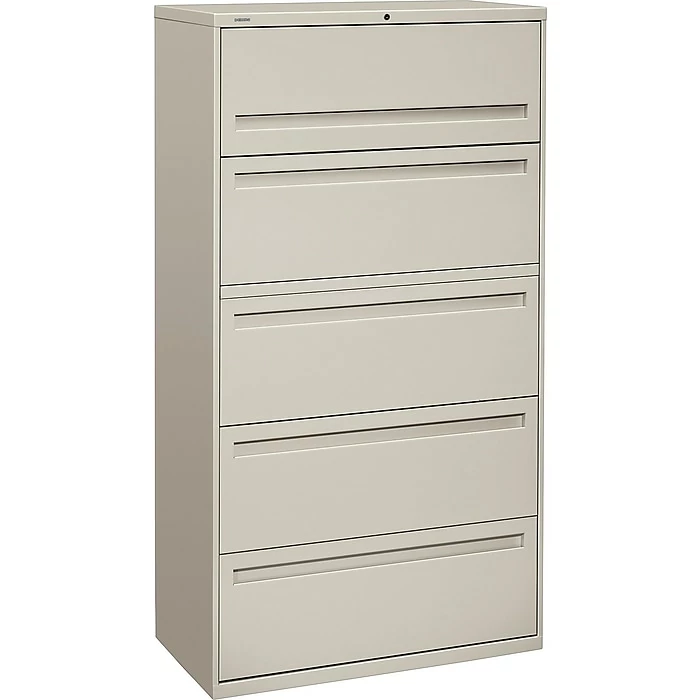 HON Brigade® 700 Series Lateral File, 5-Drawer, 67Hx36Wx19-1/4"D, Light Grey 3 HON Brigade® 700 Series Lateral File, 5-Drawer, 67Hx36Wx19-1/4"D, Light Grey