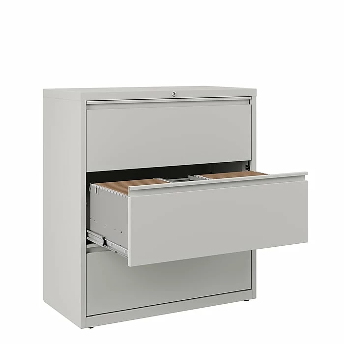 Staples HL8000 Commercial 3-Drawer Lateral File Cabinet, Locking, Letter/Legal, Gray, 36"W (23200D) 7 Staples HL8000 Commercial 3-Drawer Lateral File Cabinet, Locking, Letter/Legal, Gray, 36"W (23200D) - Image 5