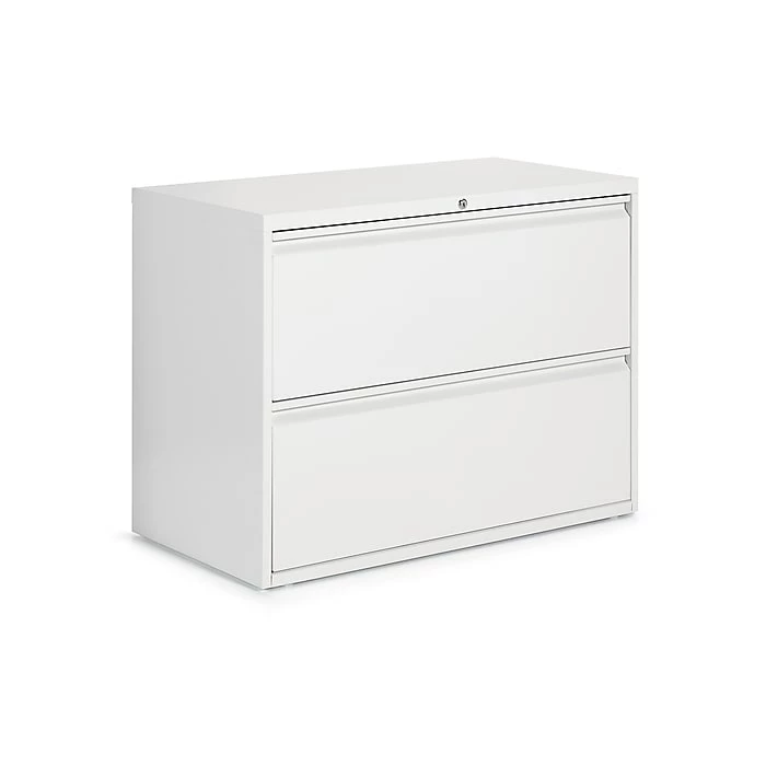 Global 9300 Plus Series 2-Drawer Lateral File Cabinet, Locking, Letter/Legal, Designer White, 36" (TD9336P-2F1H-DWT) 3 Global 9300 Plus Series 2-Drawer Lateral File Cabinet, Locking, Letter/Legal, Designer White, 36" (TD9336P-2F1H-DWT)