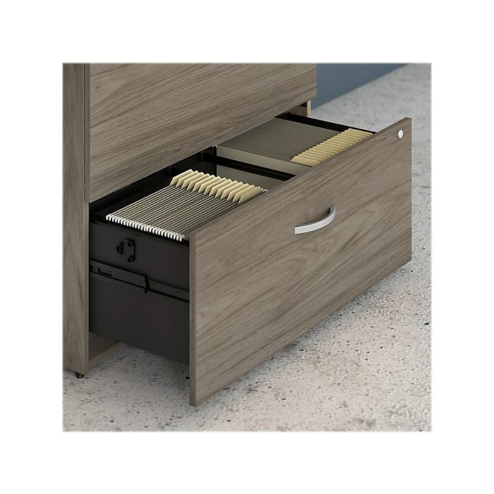 Bush Business Furniture Studio C 2 Drawer Lateral File Cabinet, Modern Hickory (SCF136MHSU) 8 Bush Business Furniture Studio C 2 Drawer Lateral File Cabinet, Modern Hickory (SCF136MHSU) - Image 6