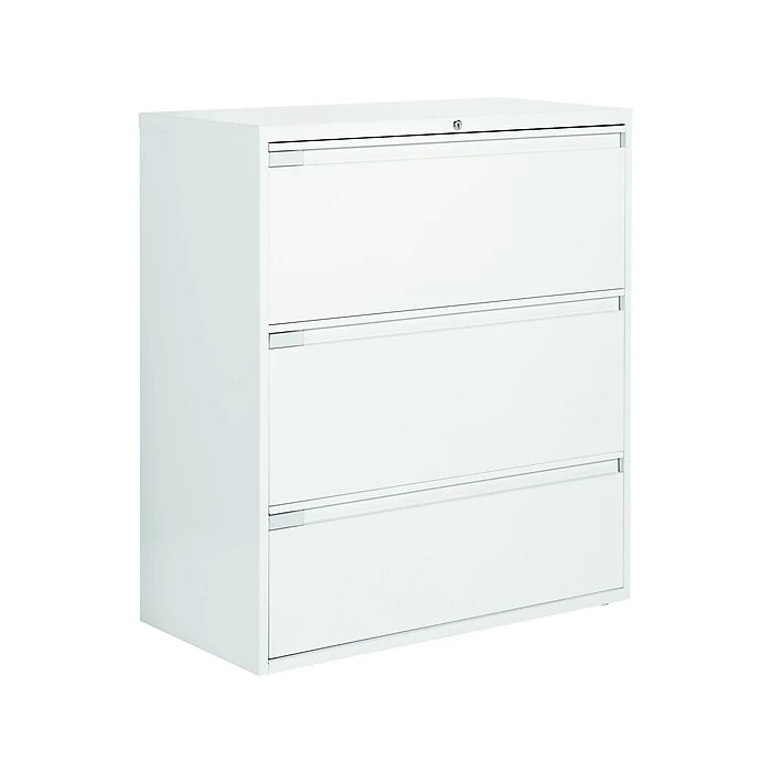Global 9300 Plus Series 3-Drawer Lateral File Cabinet, Locking, Letter/Legal, Designer White, 36" (TD9336P3F1HDWT) 4 Global 9300 Plus Series 3-Drawer Lateral File Cabinet, Locking, Letter/Legal, Designer White, 36" (TD9336P3F1HDWT) - Image 2