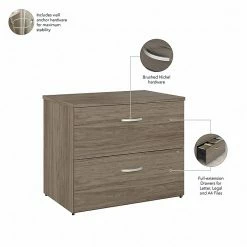 Bush Business Furniture Hybrid 2-Drawer Lateral File Cabinet With Shelves, Letter/Legal, Modern Hickory, 36"W (HYB018MHSUFA) -File Cabinets Shop unnamed file 1292