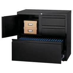 Hirsh HL8000 Series 3-Drawer Lateral File Cabinet, Locking, Letter/Legal, Black, 30" (19628) -File Cabinets Shop unnamed file 1300
