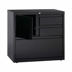 Hirsh HL8000 Series 3-Drawer Lateral File Cabinet, Locking, Letter/Legal, Black, 30" (19628) -File Cabinets Shop unnamed file 1304