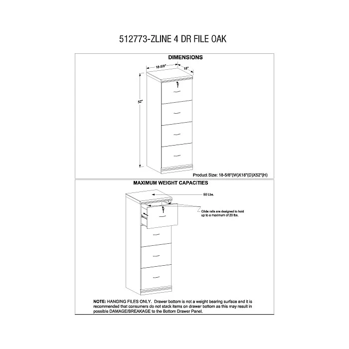 Staples Wood Veneer Vertical File Cabinet, Letter/Legal, Oak, 18" (WF884OV) 4 Staples Wood Veneer Vertical File Cabinet, Letter/Legal, Oak, 18" (WF884OV) - Image 2