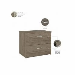Bush Business Furniture Hybrid 2-Drawer Lateral File Cabinet With Shelves, Letter/Legal, Modern Hickory, 36" (HYB018MHSU) -File Cabinets Shop unnamed file 1319