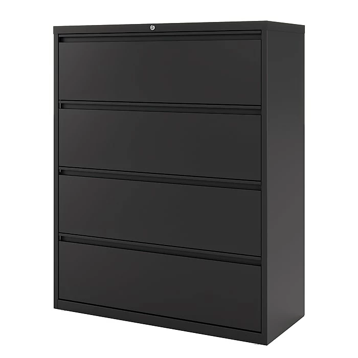 Staples Commercial 4 File Drawers Lateral File Cabinet, Locking, Black, Letter/Legal, 42"W (20063D) 5 Staples Commercial 4 File Drawers Lateral File Cabinet, Locking, Black, Letter/Legal, 42"W (20063D) - Image 3