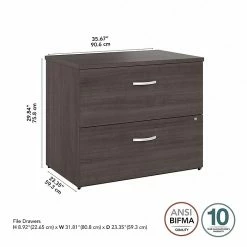 Bush Business Furniture Studio A 2-Drawer Lateral File Cabinet, Locking, Letter/Legal, Storm Gray, 36" (SDF136SGSU-Z) -File Cabinets Shop unnamed file 1335