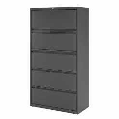 Staples 5-Drawer Lateral File Cabinet, Locking, Letter/Legal, Charcoal, 36"W (26827D) -File Cabinets Shop unnamed file 1349