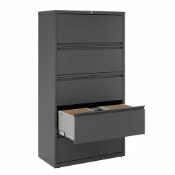 Staples 5-Drawer Lateral File Cabinet, Locking, Letter/Legal, Charcoal, 36"W (26827D) -File Cabinets Shop unnamed file 1351