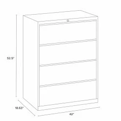 Staples Commercial 4 File Drawers Lateral File Cabinet, Locking, Black, Letter/Legal, 42"W (20063D) 18 Staples Commercial 4 File Drawers Lateral File Cabinet, Locking, Black, Letter/Legal, 42"W (20063D) -File Cabinets Shop unnamed file 136
