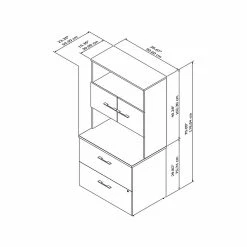 Bush Business Furniture Office 500 2-Drawer Lateral File Cabinet, Locking, Letter/Legal, Modern Hickory, 35.67" (OF5007MHSU) -File Cabinets Shop unnamed file 1360