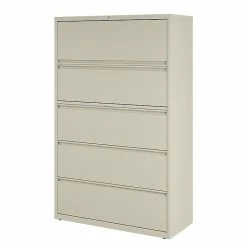 Staples Commercial 5 File Drawers Lateral File Cabinet, Locking, Putty/Beige, Letter/Legal, 42"W (21747D) -File Cabinets Shop unnamed file 1376