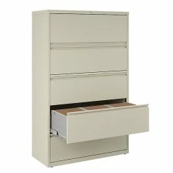 Staples Commercial 5 File Drawers Lateral File Cabinet, Locking, Putty/Beige, Letter/Legal, 42"W (21747D) -File Cabinets Shop unnamed file 1378