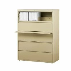 Staples Commercial 5 File Drawers Lateral File Cabinet, Locking, Putty/Beige, Letter/Legal, 42"W (21747D) -File Cabinets Shop unnamed file 1382