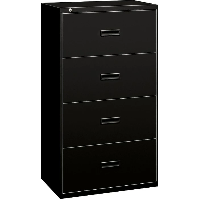 HON Lateral File, 4 Drawers, Molded Pull, 30"W, Black Finish (BSX434LP) 5 HON Lateral File, 4 Drawers, Molded Pull, 30"W, Black Finish (BSX434LP) - Image 3