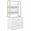 Bush Business Furniture Hybrid 2-Drawer Lateral File Cabinet With Shelves, Letter/Legal, White, 36"W, Installed (HYB018WHSUFA) -File Cabinets Shop unnamed file 1390