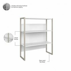 Bush Business Furniture Hybrid 2-Drawer Lateral File Cabinet With Shelves, Letter/Legal, White, 36"W, Installed (HYB018WHSUFA) -File Cabinets Shop unnamed file 1392