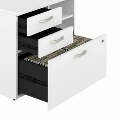 Bush Business Furniture Hybrid 2-Drawer Lateral File Cabinet With Shelves, Letter/Legal, White, 36"W, Installed (HYB018WHSUFA) -File Cabinets Shop unnamed file 1396