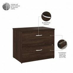 Bush Business Furniture Hybrid 2-Drawer Lateral File Cabinet With Shelves, Letter/Legal, Black Walnut, 36"W (HYB018BWSUFA) -File Cabinets Shop unnamed file 1454