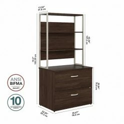 Bush Business Furniture Hybrid 2-Drawer Lateral File Cabinet With Shelves, Letter/Legal, Black Walnut, 36"W (HYB018BWSUFA) -File Cabinets Shop unnamed file 1455