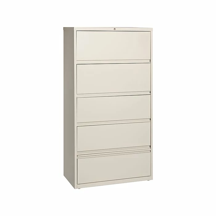 Hirsh HL10000 Series 5-Drawer Lateral File Cabinet, Locking, Letter/Legal, Putty, 36" (17901) 3 Hirsh HL10000 Series 5-Drawer Lateral File Cabinet, Locking, Letter/Legal, Putty, 36" (17901)