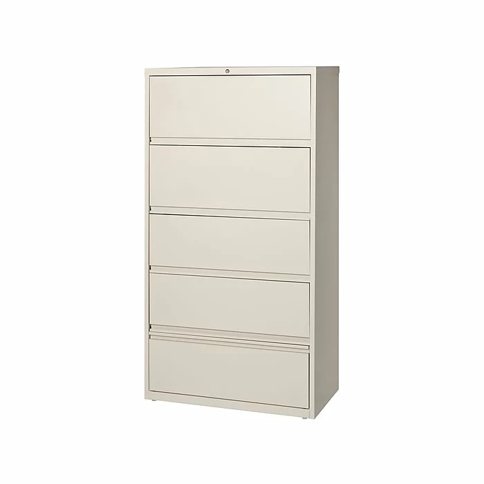 Hirsh HL10000 Series 5-Drawer Lateral File Cabinet, Locking, Letter/Legal, Putty, 36" (17901) 4 Hirsh HL10000 Series 5-Drawer Lateral File Cabinet, Locking, Letter/Legal, Putty, 36" (17901) - Image 2