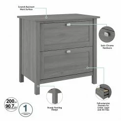 Bush Furniture Broadview 2-Drawer Lateral File Cabinet, Letter/Legal, Modern Gray, 30.79" (BDF131MG-03) -File Cabinets Shop unnamed file 1475