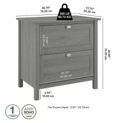 Bush Furniture Broadview 2-Drawer Lateral File Cabinet, Letter/Legal, Modern Gray, 30.79" (BDF131MG-03) -File Cabinets Shop unnamed file 1476