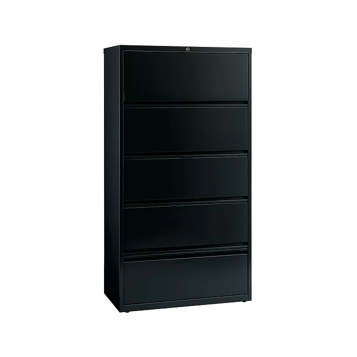 Hirsh HL10000 Series 5-Drawer Lateral File Cabinet, Locking, Letter/Legal, Black, 36" (17902) 3 Hirsh HL10000 Series 5-Drawer Lateral File Cabinet, Locking, Letter/Legal, Black, 36" (17902)