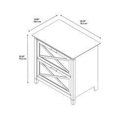 Bush Furniture Key West 2-Drawer Lateral File Cabinet, Letter/Legal, Pure White Oak, 30" (KWF130WT-03) -File Cabinets Shop unnamed file 1489