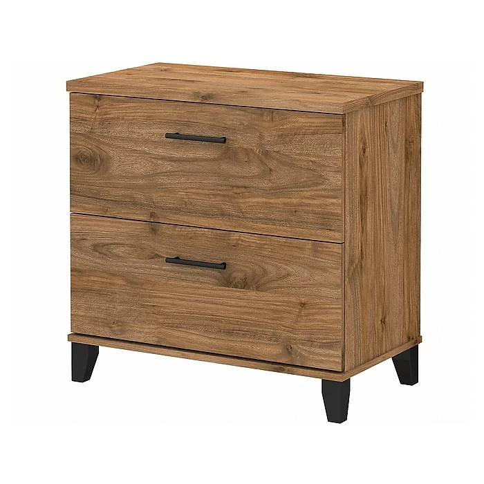 Bush Furniture Somerset 2-Drawer Lateral File Cabinet, Letter/Legal, Fresh Walnut, 30" (WC81380) 3 Bush Furniture Somerset 2-Drawer Lateral File Cabinet, Letter/Legal, Fresh Walnut, 30" (WC81380)