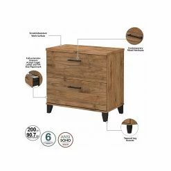 Bush Furniture Somerset 2-Drawer Lateral File Cabinet, Letter/Legal, Fresh Walnut, 30" (WC81380) 12 Bush Furniture Somerset 2-Drawer Lateral File Cabinet, Letter/Legal, Fresh Walnut, 30" (WC81380) -File Cabinets Shop unnamed file 1503