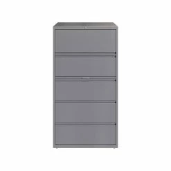 Hirsh HL10000 Series 5-Drawer Lateral File Cabinet, Locking, Letter/Legal, Arctic Silver, 36" (23747) 6 Hirsh HL10000 Series 5-Drawer Lateral File Cabinet, Locking, Letter/Legal, Arctic Silver, 36" (23747) -File Cabinets Shop unnamed file 1523