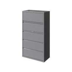 Hirsh HL10000 Series 5-Drawer Lateral File Cabinet, Locking, Letter/Legal, Arctic Silver, 36" (23747) 7 Hirsh HL10000 Series 5-Drawer Lateral File Cabinet, Locking, Letter/Legal, Arctic Silver, 36" (23747) -File Cabinets Shop unnamed file 1524