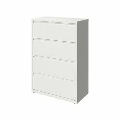 Hirsh HL10000 Series 4-Drawer Lateral File Cabinet, Locking, Letter/Legal, White, 36" (23702) -File Cabinets Shop unnamed file 1527